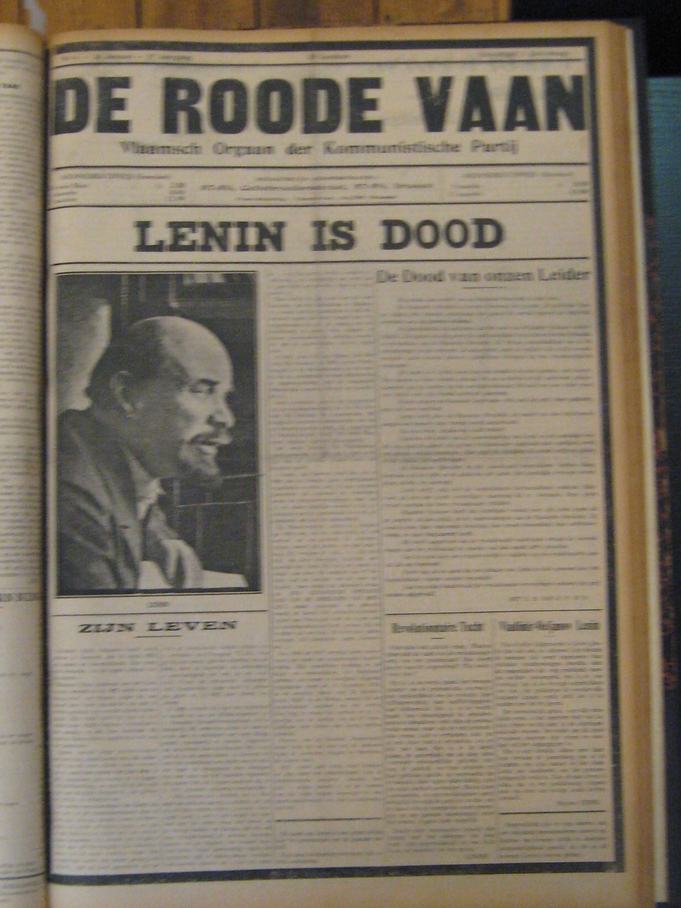 Lenin is dood, 1924