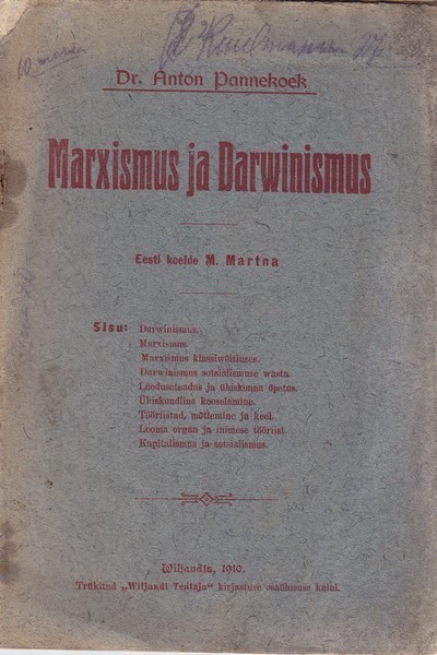 Marxismus ja Darwinismus